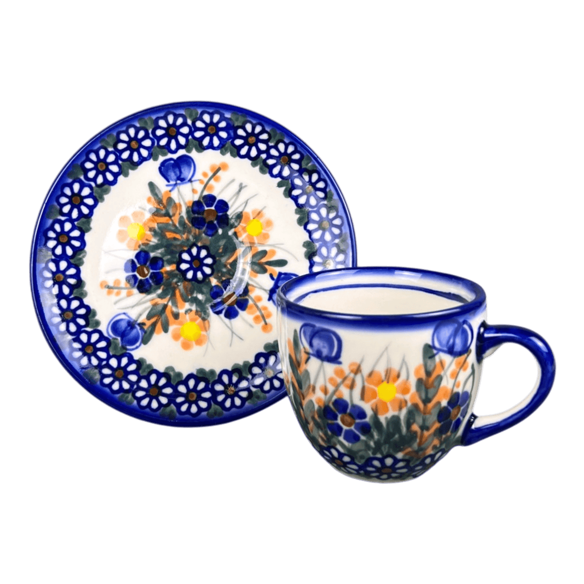 Cup & Saucer, 5oz, WR, WR, (WR17HI) in "Butterfly Delight" by W.R. Ceramika | WR17HI-PP2