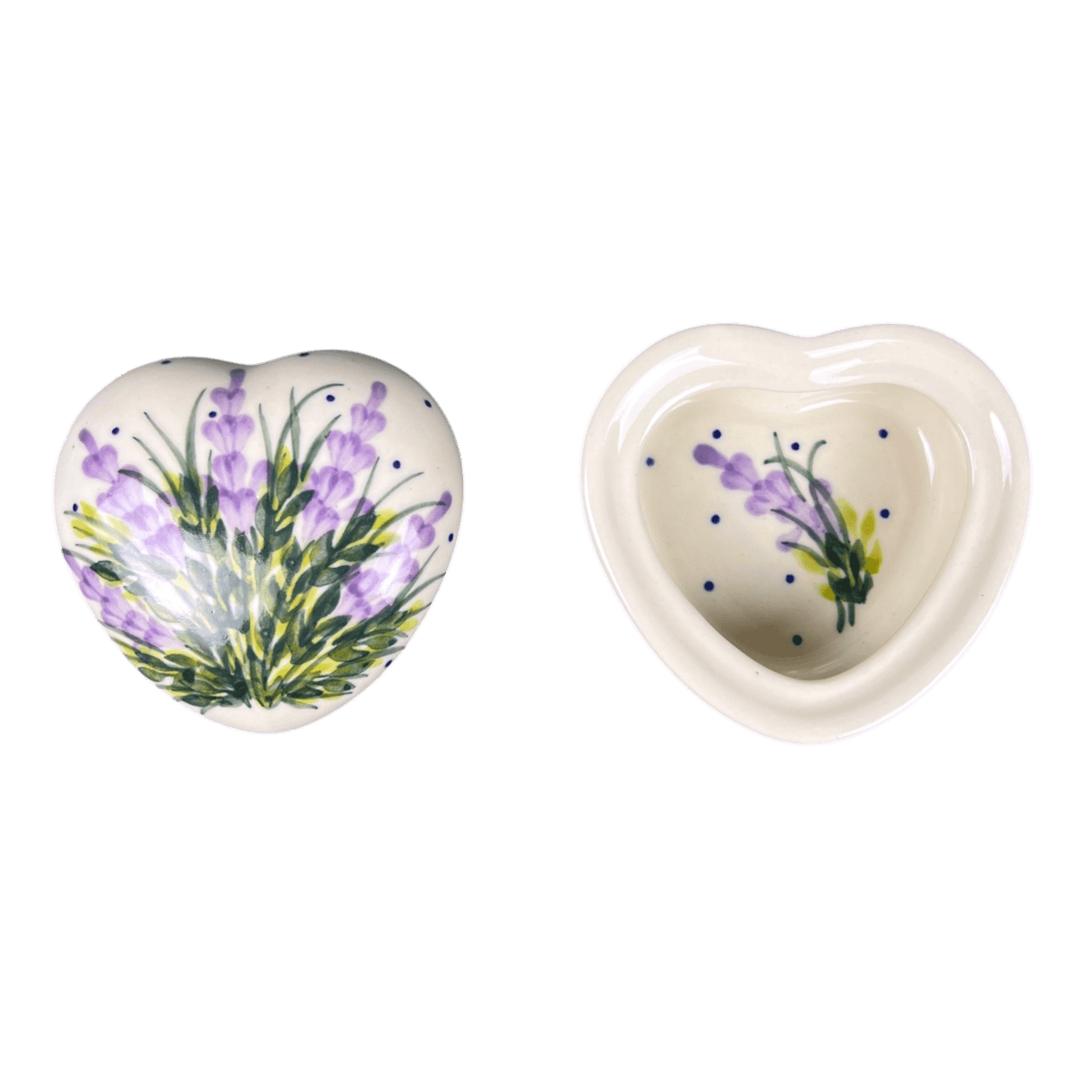 Heart Box, 3.5", WR (WR21A) in "Lavender Fields" by W.R. Ceramika | WR21A-BW4
