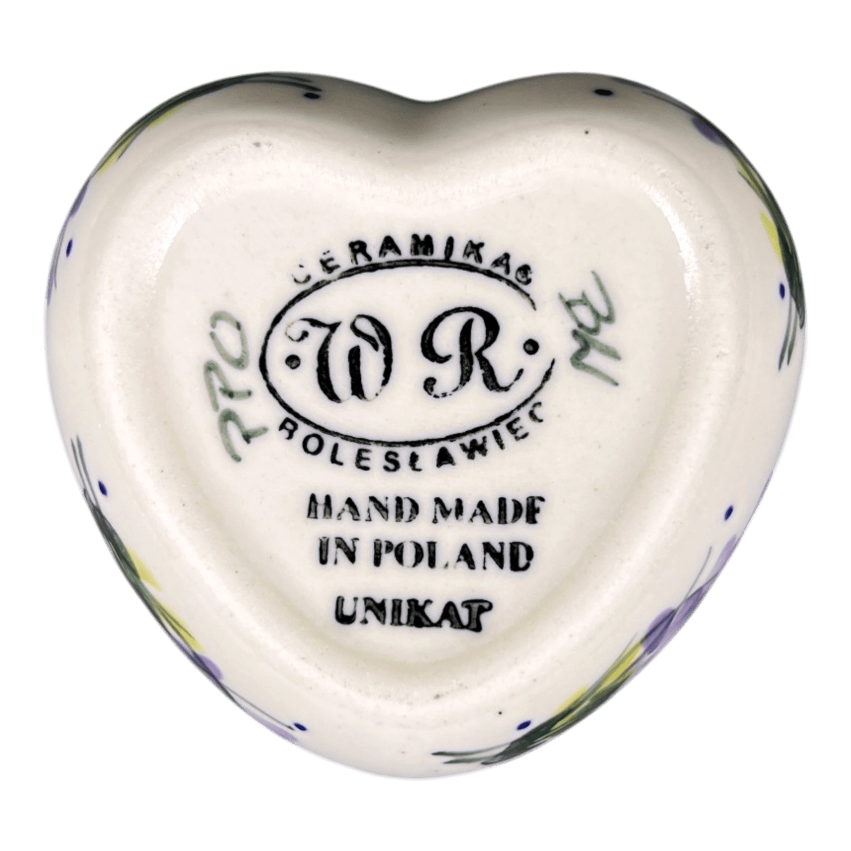Heart Box, 3.5", WR (WR21A) in "Lavender Fields" by W.R. Ceramika | WR21A-BW4