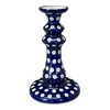 Polish Pottery 7" Tall Candlestick (Dot to Dot) | WR22C-SM2 at PolishPotteryOutlet.com