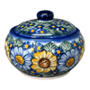 Polish Pottery Round Covered Container (Bed of Blossoms) | WR31I-KG2 at PolishPotteryOutlet.com