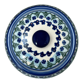 Polish Pottery Round Covered Container (Frosty & Friend) | WR31I-WR11 Additional Image at PolishPotteryOutlet.com