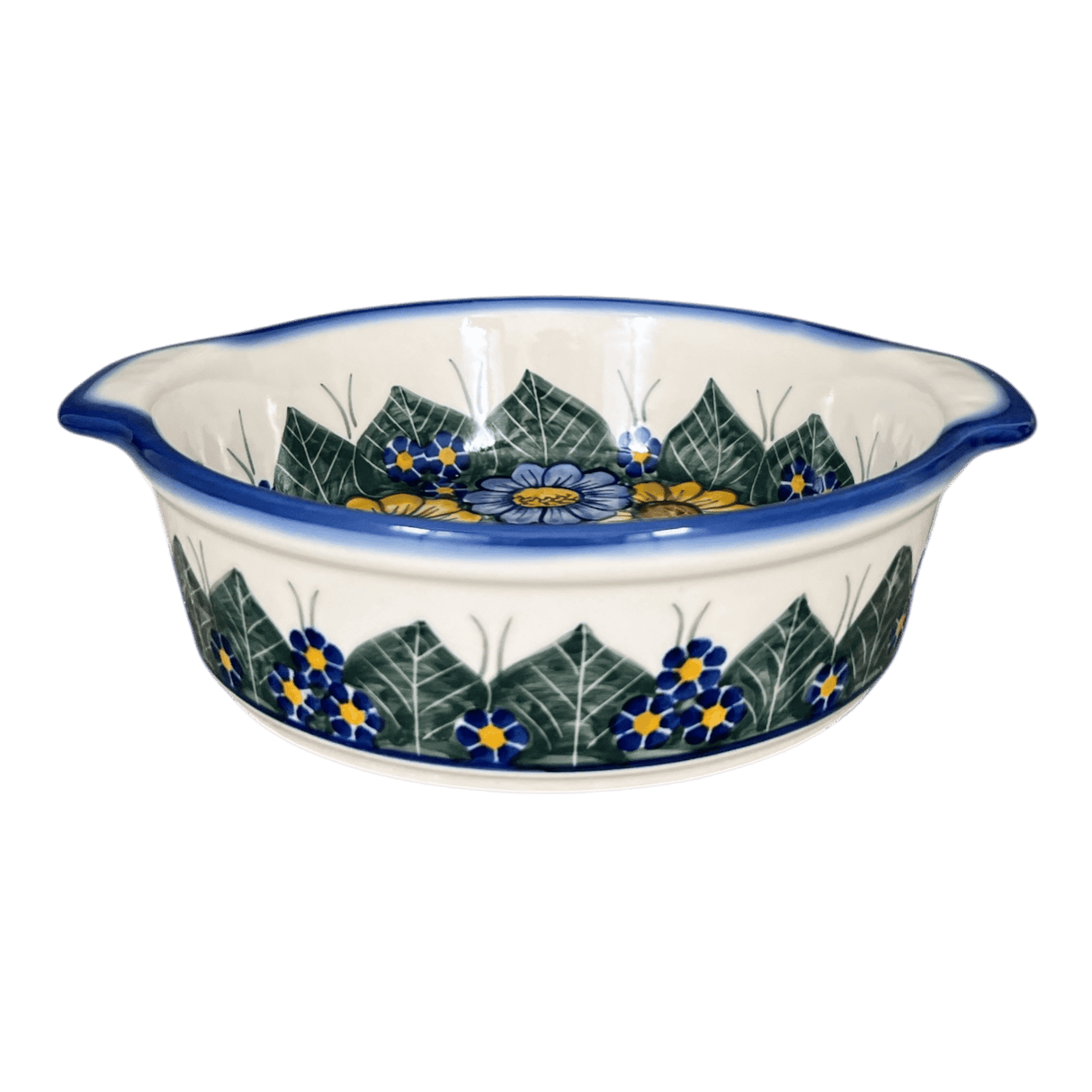 Baker, Round, 8", WR (WR43F) in "Bed of Blossoms" by W.R. Ceramika | WR43F-KG2