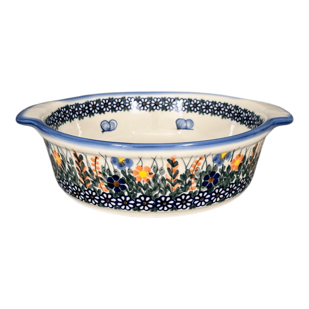 Baker, Round, 8", WR (WR43F) in "Butterfly Delight" by W.R. Ceramika | WR43F-PP2