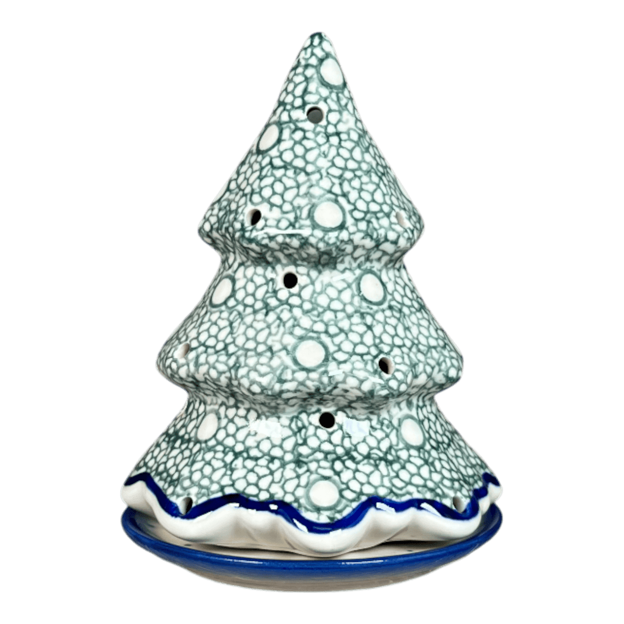 Luminary, Christmas Tree, 5", WR (WR44A) in "Winter Cabin" by W.R. Ceramika | WR44A-AB1