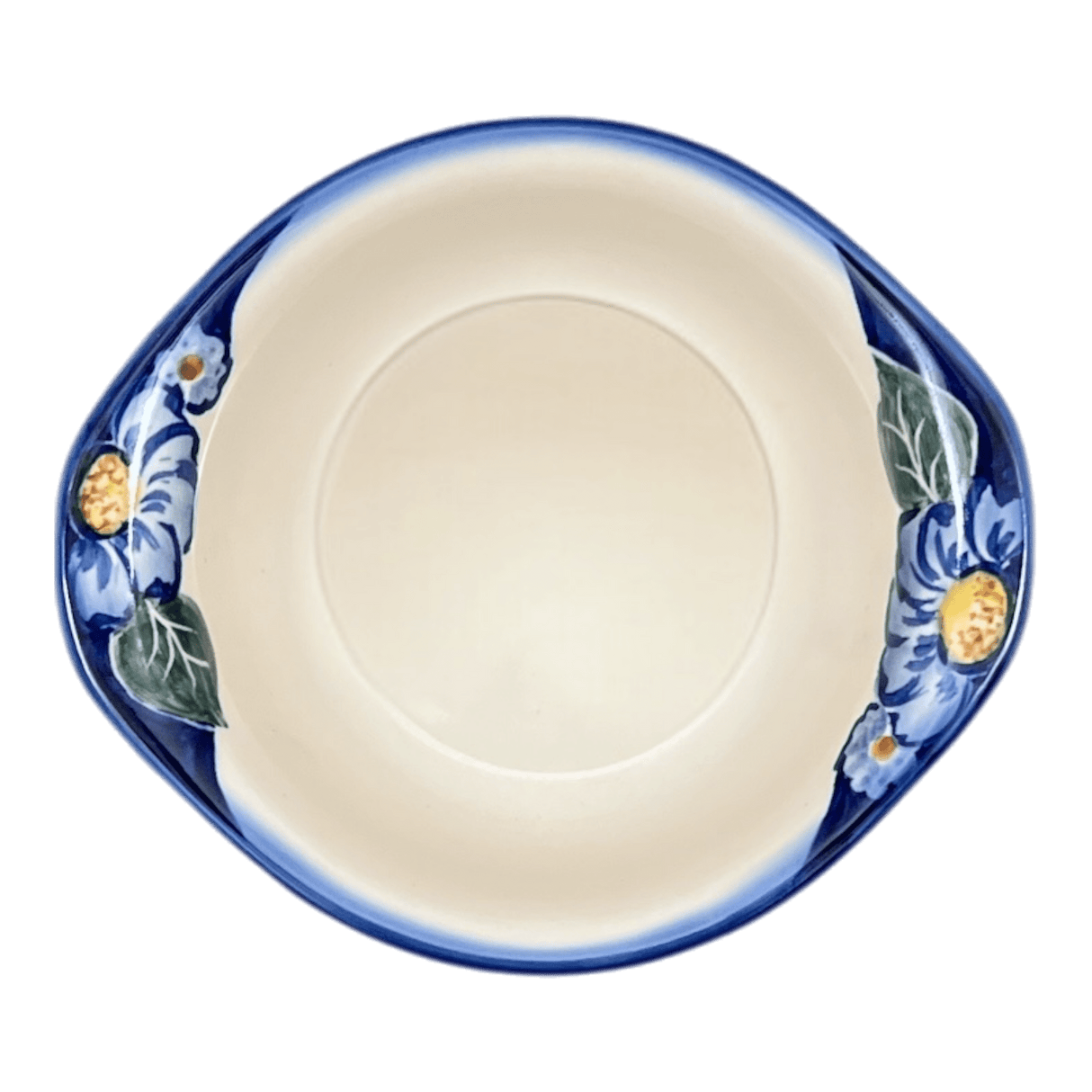 Bowl, Round, Soup, 7.25" x 6.25", WR (WR51B) in "Cobalt Blossoms" by W.R. Ceramika | WR51B-AB5