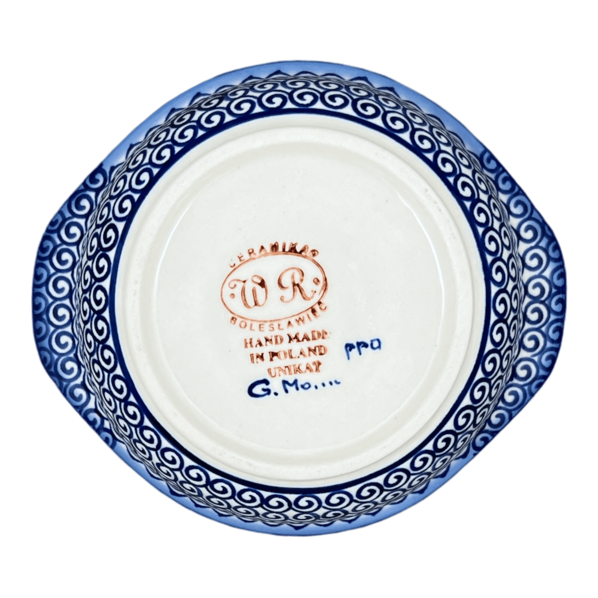 Bowl, Round, Soup, 7.25" x 6.25", WR (WR51B) in "Greek Columns" by W.R. Ceramika | WR51B-NP20