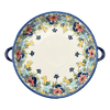 Polish Pottery 11" Round Casserole Dish With Handles (Blooming Wildflowers) | WR52C-WR57 at PolishPotteryOutlet.com