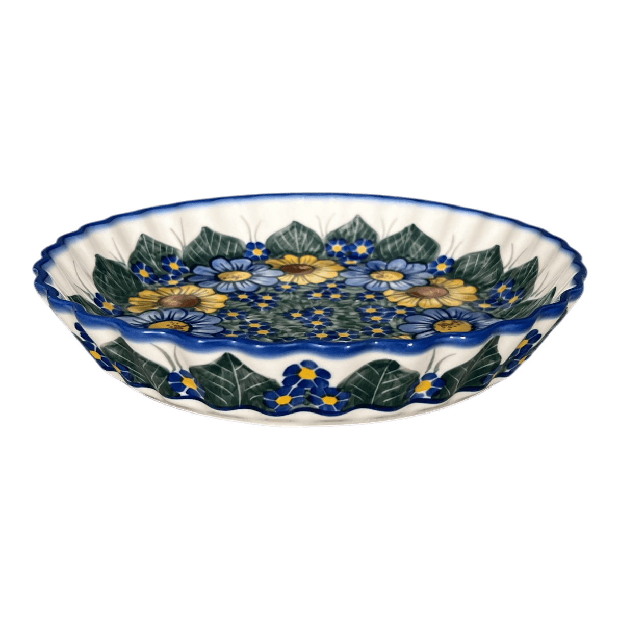 Pan, Tart, 9.8", WR (WR52D) in "Bed of Blossoms" by W.R. Ceramika | WR52D-KG2