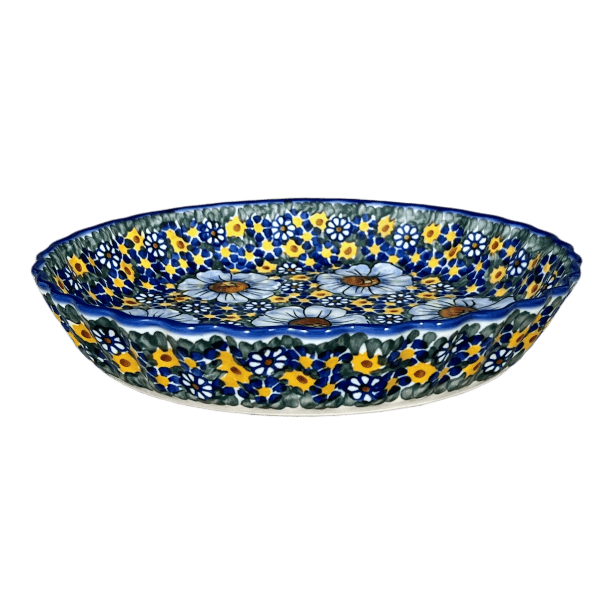 Pan, Tart, 9.8", WR (WR52D) in "Chamomile" by W.R. Ceramika | WR52D-RC4