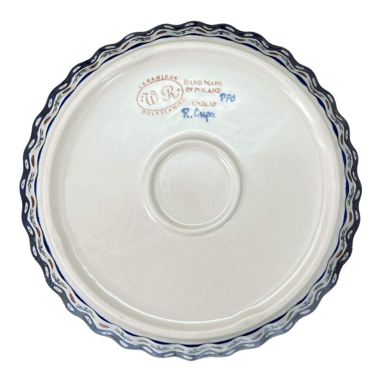 Pan, Tart, 9.8", WR (WR52D) in "Mosquito" by W.R. Ceramika | WR52D-SM3