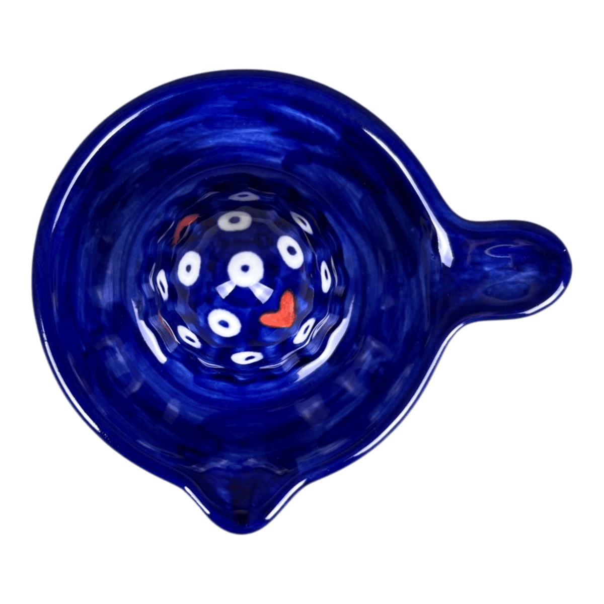 Juicer, 2.5", WR (WR56A) in "Hearts & Dots" by W.R. Ceramika | WR56A-SMA2