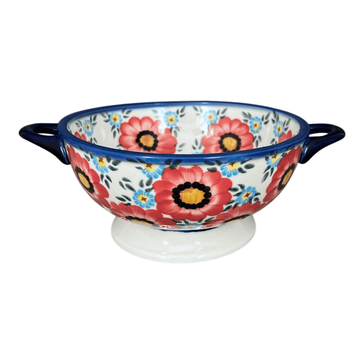 Bowl, Round, Colander/Berry, 7.75", WR (WR62A) in "Cottage Garden" by W.R. Ceramika | WR62A-WR41