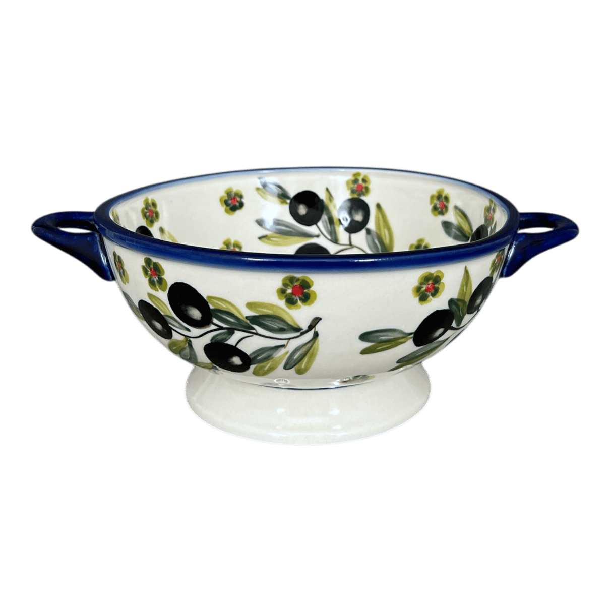 Bowl, Round, Colander/Berry, 7.75", WR (WR62A) in "Olive Grove" by W.R. Ceramika | WR62A-WR56
