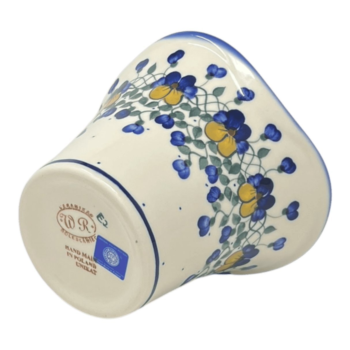 Vase, Garden, 5.5", WR (WR66A) in "Pansy Wreath" by W.R. Ceramika | WR66A-EZ2