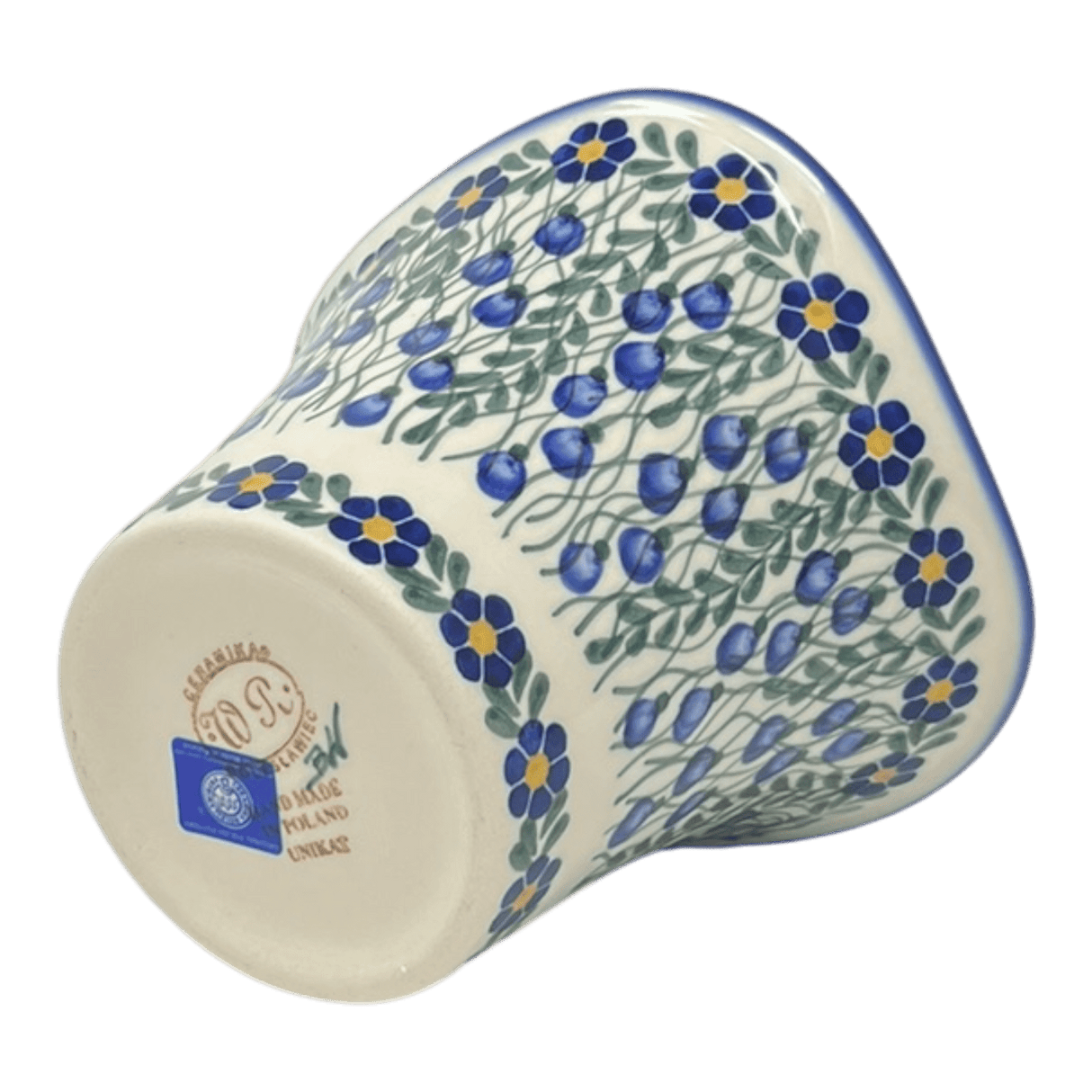 Vase, Garden, 5.5", WR (WR66A) in "Modern Blue Cascade" by W.R. Ceramika | WR66A-GP1