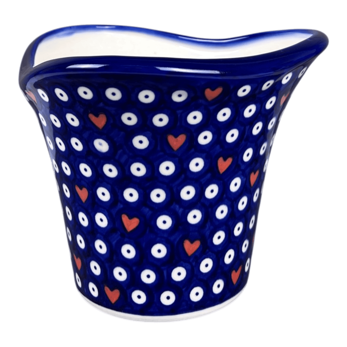 Vase, Garden, 5.5", WR (WR66A) in "Hearts & Dots" by W.R. Ceramika | WR66A-SMA2