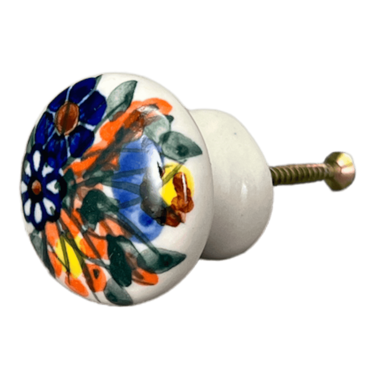 Drawer Pull, 1.25", WR (WR67A) in "Butterfly Delight" by W.R. Ceramika | WR67A-PP2