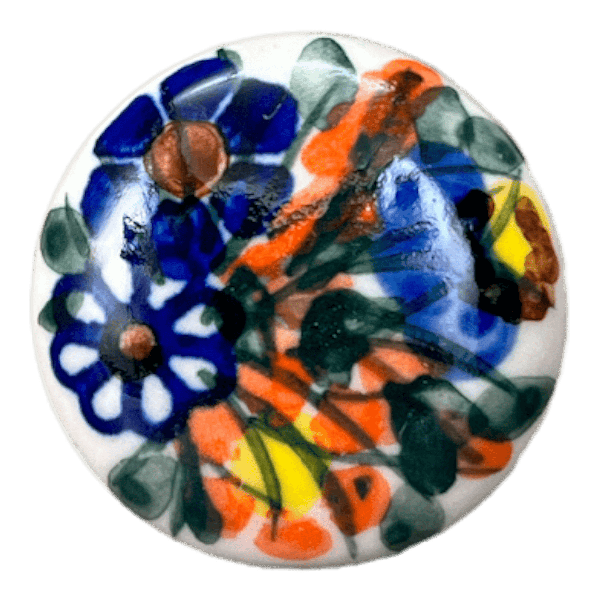 Drawer Pull, 1.25", WR (WR67A) in "Butterfly Delight" by W.R. Ceramika | WR67A-PP2