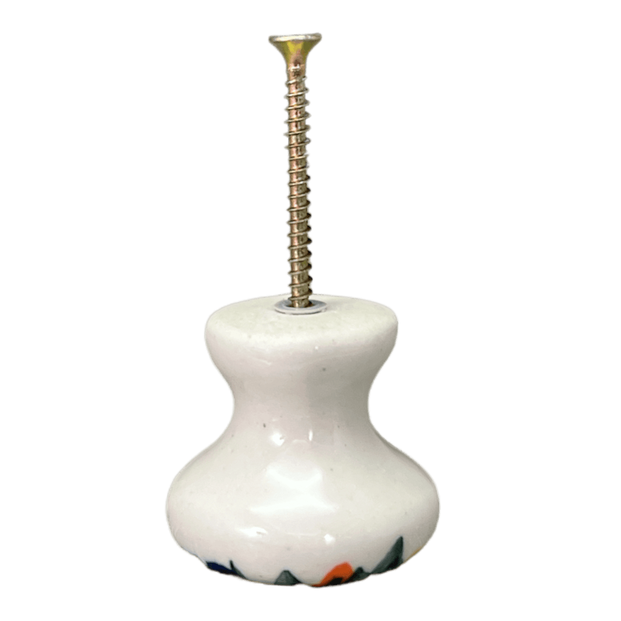 Drawer Pull, 1.25", WR (WR67A) in "Butterfly Delight" by W.R. Ceramika | WR67A-PP2