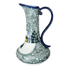 Polish Pottery WR 0.8 Liter Lotos Pitcher (Winter Cabin) | WR7E-AB1 at PolishPotteryOutlet.com