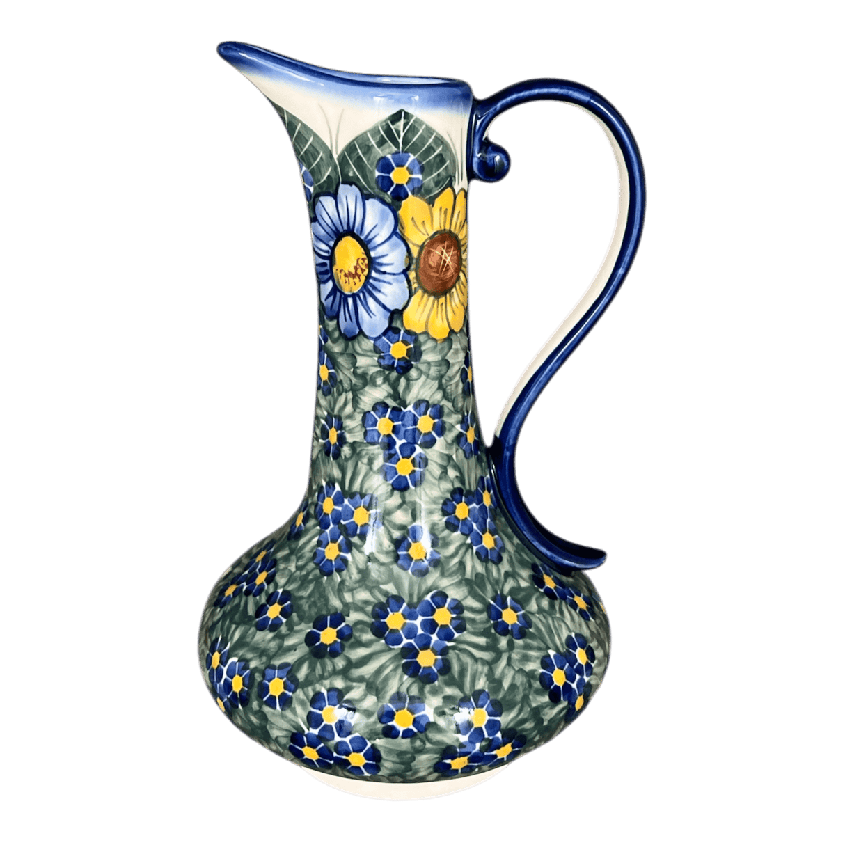Pitcher, Lotos, 0.8 Liter, WR (WR7E) in "Bed of Blossoms" by W.R. Ceramika | WR7E-KG2