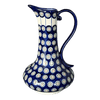 Polish Pottery 0.8 Liter Lotos Pitcher (Peacock in Line) | WR7E-SM1 at PolishPotteryOutlet.com