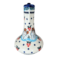 A picture of a Polish Pottery WR 0.8 Liter Lotos Pitcher (Frosty & Friend) | WR7E-WR11 as shown at PolishPotteryOutlet.com/products/0-8-liter-lotos-pitcher-frosty-friend-wr7e-wr11