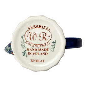Polish Pottery 14 oz. Pitcher (Modern Blue Cascade) | WR7K-GP1 Additional Image at PolishPotteryOutlet.com