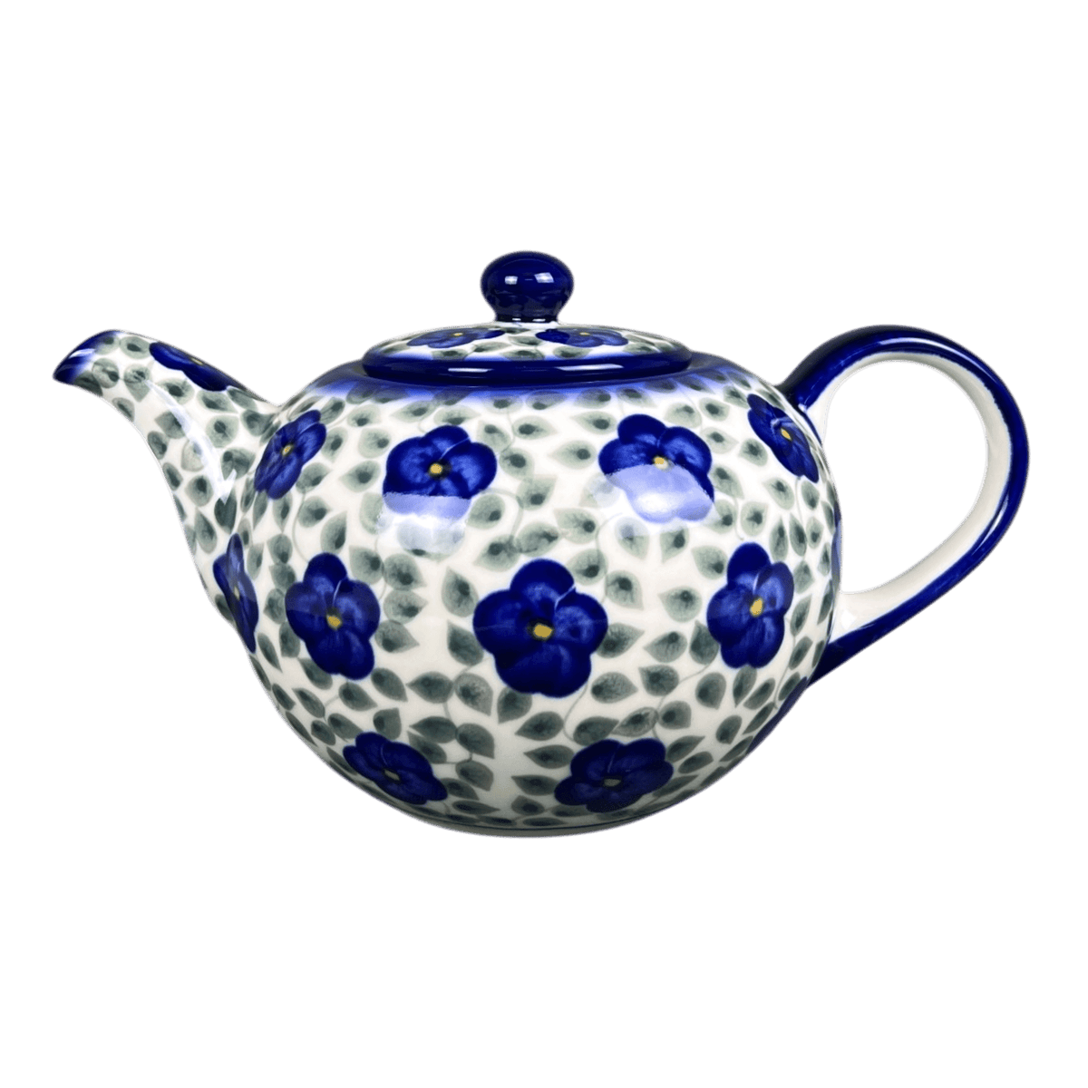 Teapot, 1.2 Liter, WR (WR8C) in "Pansy Storm" by W.R. Ceramika | WR8C-EZ3