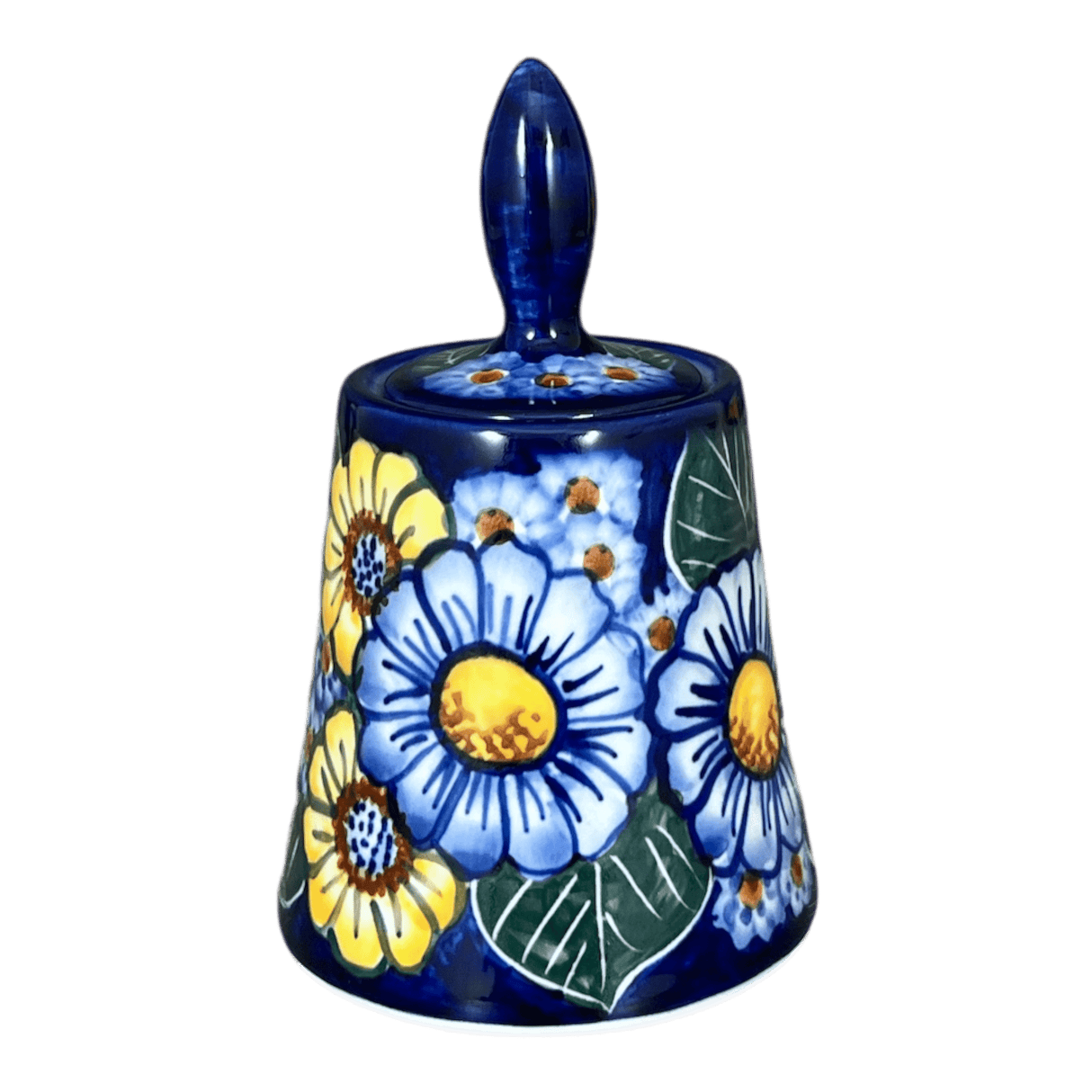Bowl, Round, Opus, Sugar Bowl, 5.5", WR (WR9D) in "Cobalt Blossoms" by W.R. Ceramika | WR9D-AB5