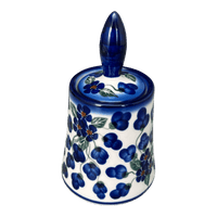 A picture of a Polish Pottery WR Opus Sugar Bowl (Blossoms & Berries) | WR9D-AW1 as shown at PolishPotteryOutlet.com/products/opus-sugar-bowl-blossoms-berries-wr9d-aw1