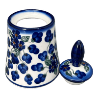 A picture of a Polish Pottery WR Opus Sugar Bowl (Blossoms & Berries) | WR9D-AW1 as shown at PolishPotteryOutlet.com/products/opus-sugar-bowl-blossoms-berries-wr9d-aw1