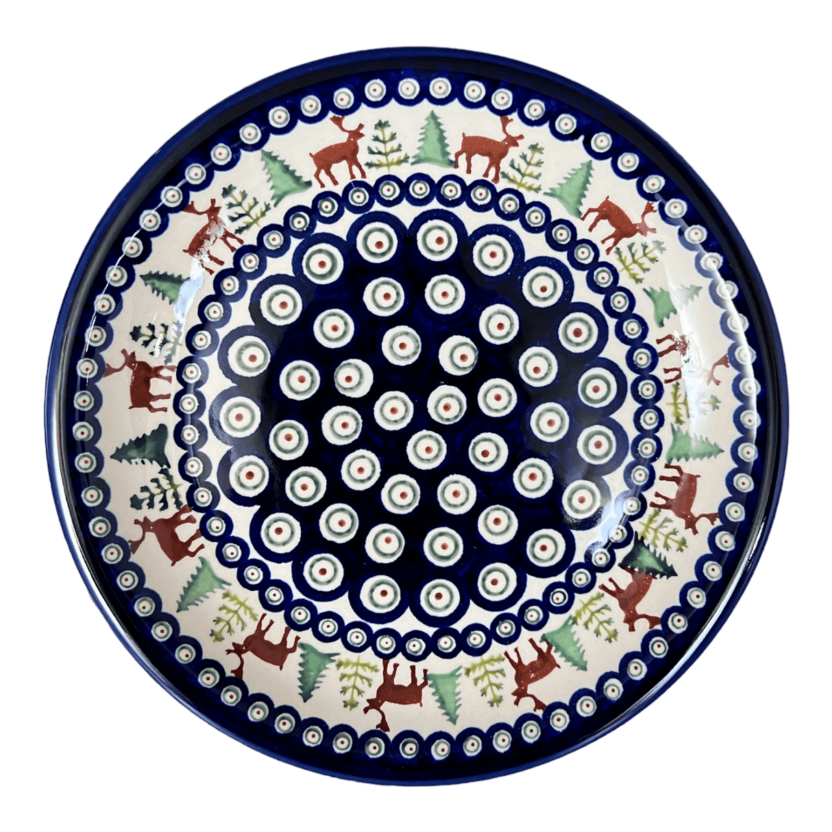 Plate, Round, 9.5" in "Evergreen Moose" by Zaklady | Y1001-A992A