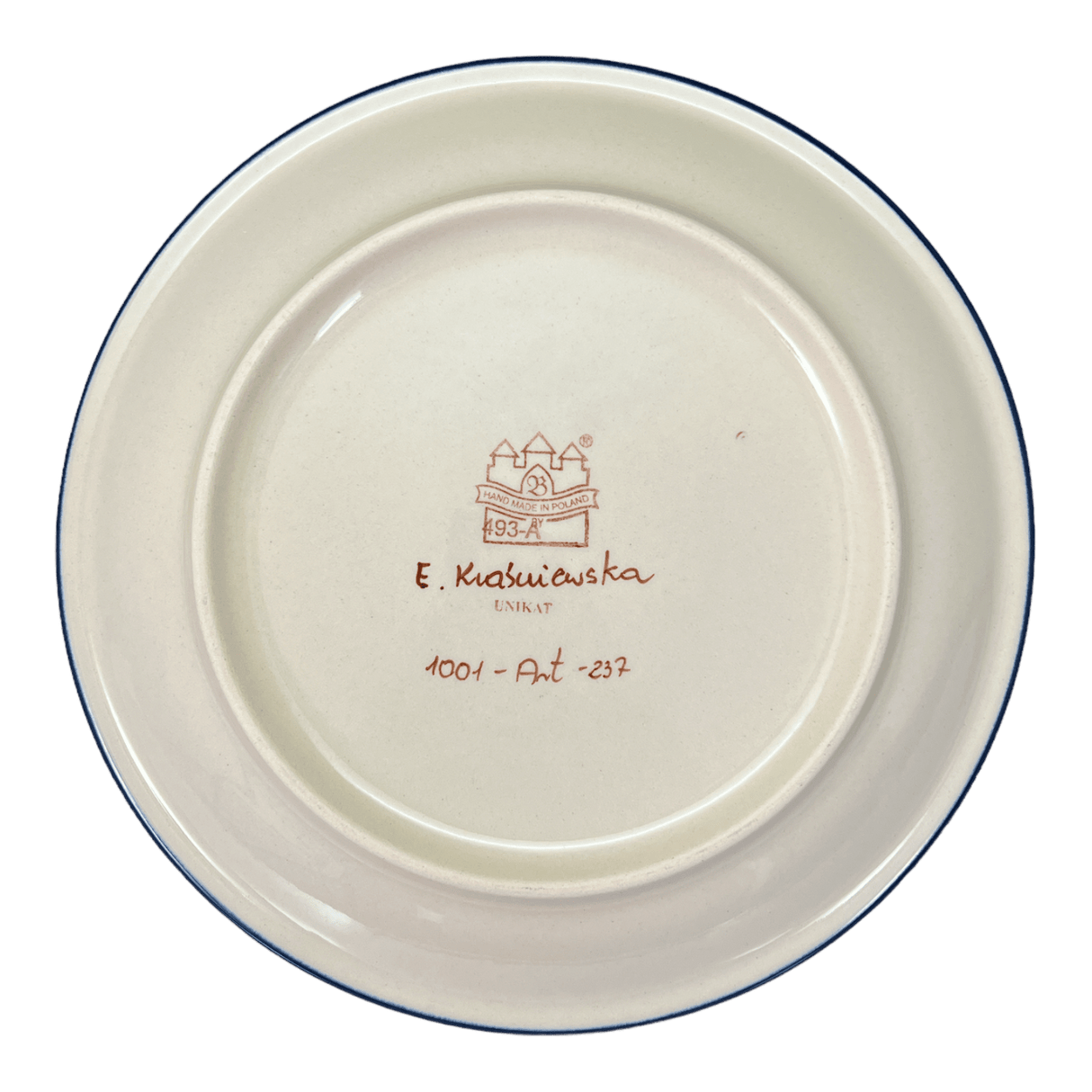 Plate, Round, 9.5" in "Floral Crescent" by Zaklady | Y1001-ART237