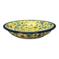 A picture of a Polish Pottery Zaklady Pasta Bowl (Sunny Meadow) | Y1002A-ART332 as shown at PolishPotteryOutlet.com/products/9-pasta-bowl-sunny-meadow-y1002a-art332