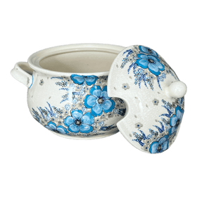 Polish Pottery Zaklady 3 Liter Soup Tureen (Something Blue) | Y1004-ART374 Additional Image at PolishPotteryOutlet.com