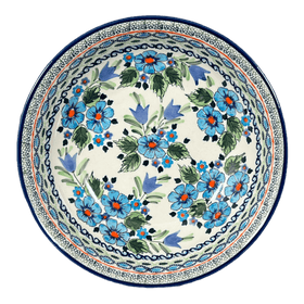 Polish Pottery Zaklady 10" Shallow Serving Bowl (Julie's Garden) | Y1013A-ART165 Additional Image at PolishPotteryOutlet.com