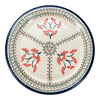 Polish Pottery Zaklady Dinner Plate 10.75" (Scarlet Stitch) | Y1014-A1158A at PolishPotteryOutlet.com