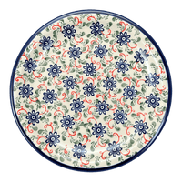 A picture of a Polish Pottery Zaklady Dinner Plate 10.75" (Swirling Flowers) | Y1014-A1197A as shown at PolishPotteryOutlet.com/products/zaklady-dinner-plate-10-75-swirling-flowers-y1014-a1197a