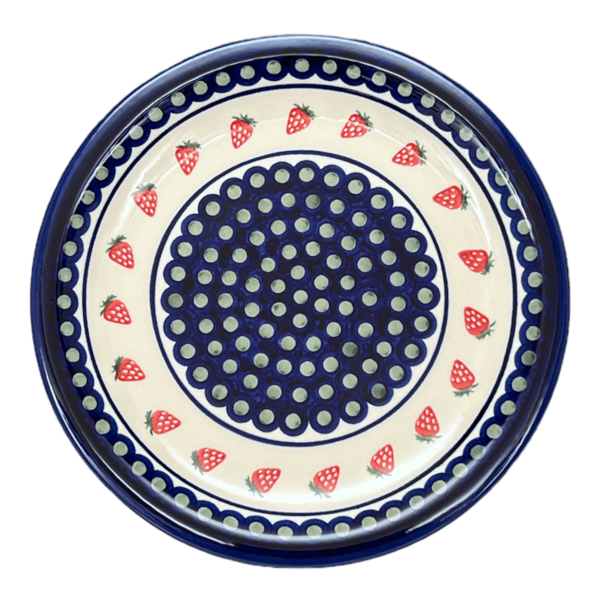 Plate, Round, Dinner, 10.75" Plate in "Strawberry Dot" by Zaklady | Y1014-A310A