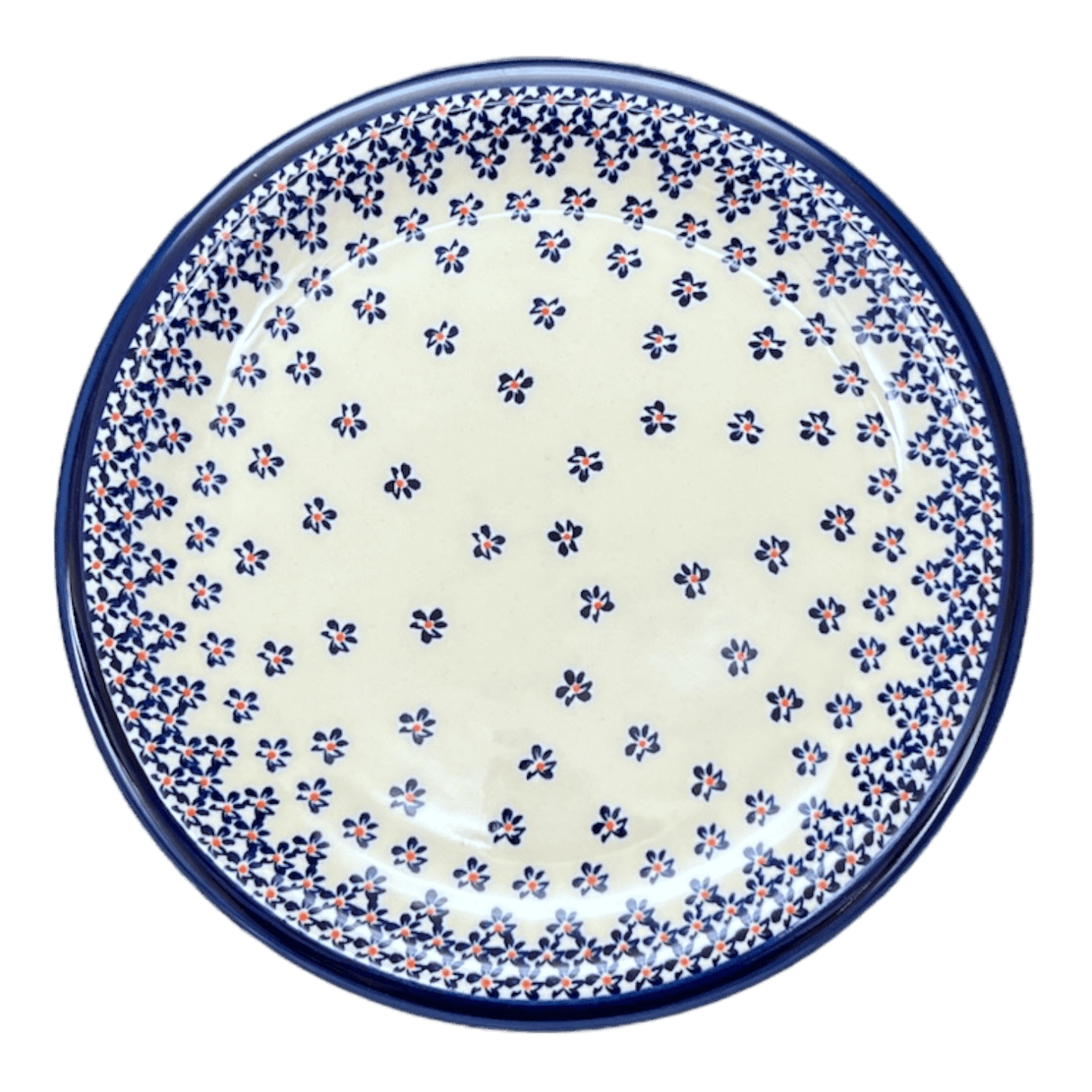 Plate, Round, Dinner, 10.75" Plate in "Falling Blue Daisies" by Zaklady | Y1014-A882A