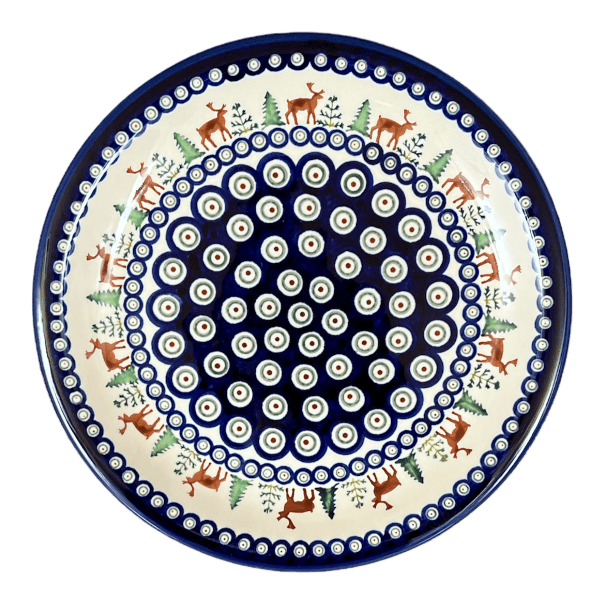 Plate, Round, Dinner, 10.75" Plate in "Evergreen Moose" by Zaklady | Y1014-A992A