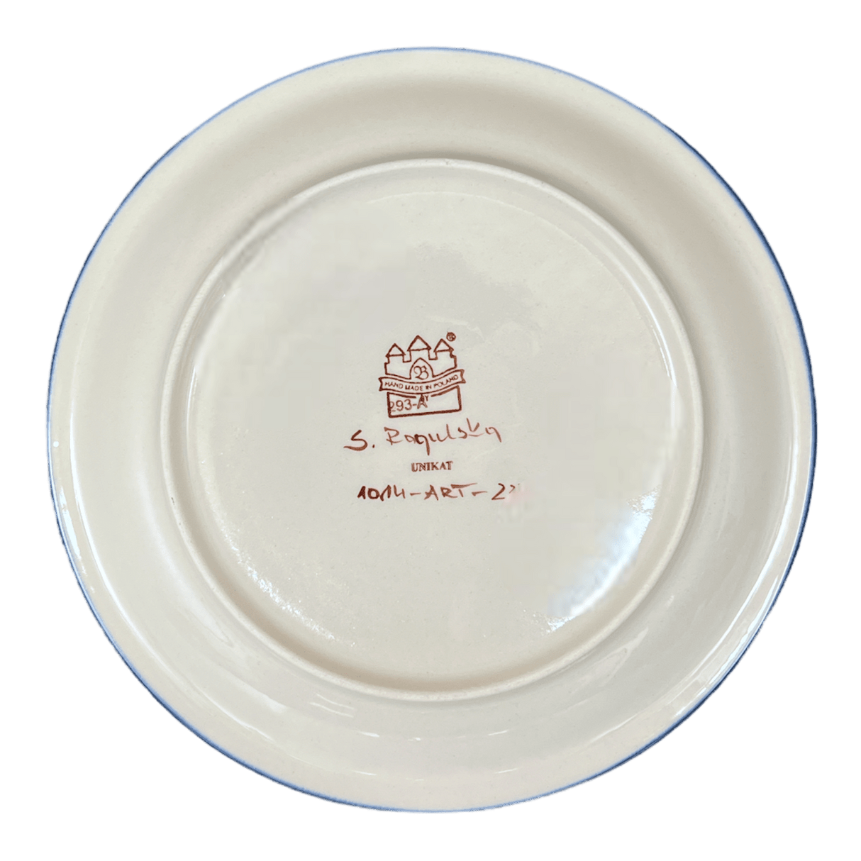 Plate, Round, Dinner, 10.75" Plate in "Floral Crescent" by Zaklady | Y1014-ART237