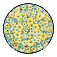 A picture of a Polish Pottery Zaklady Round Dinner Plate 10.75" (Sunny Meadow) | Y1014-ART332 as shown at PolishPotteryOutlet.com/products/round-dinner-plate-10-75-sunny-meadow-y1014-art332