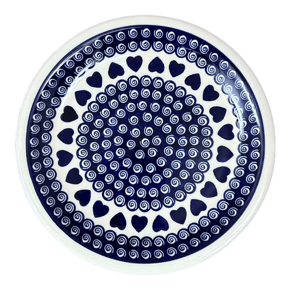 Plate, Round, Dinner, 10.75" Plate in "Swirling Hearts" by Zaklady | Y1014-D467
