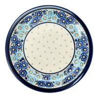 A picture of a Polish Pottery Zaklady Dinner Plate 10.75" (Garden Party Blues) | Y1014-DU50 as shown at PolishPotteryOutlet.com/products/zaklady-dinner-plate-10-75-garden-party-blues-y1014-du50