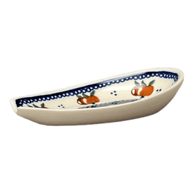 Polish Pottery 5" Spoon Rest (Persimmon Dot) | Y1015-D479 Additional Image at PolishPotteryOutlet.com