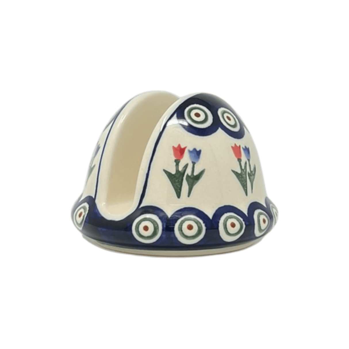 Napkin Holder, Round, 3" in "Peacock Tulip Medley" by Zaklady | Y1109-D809