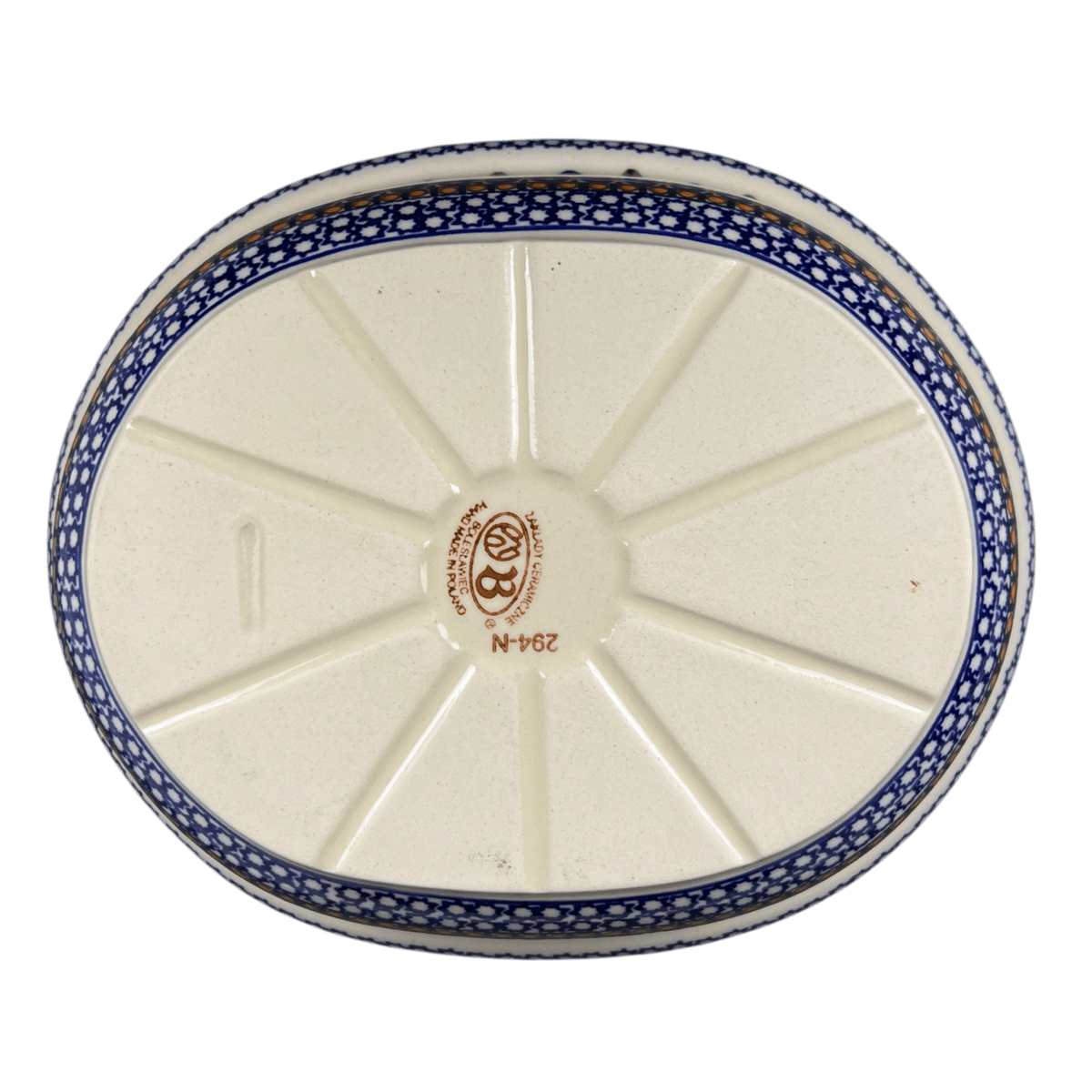 Baker, Covered, 10" x 8.5" in "Blue Mosaic Flower" by Zaklady | Y1156S-A221A